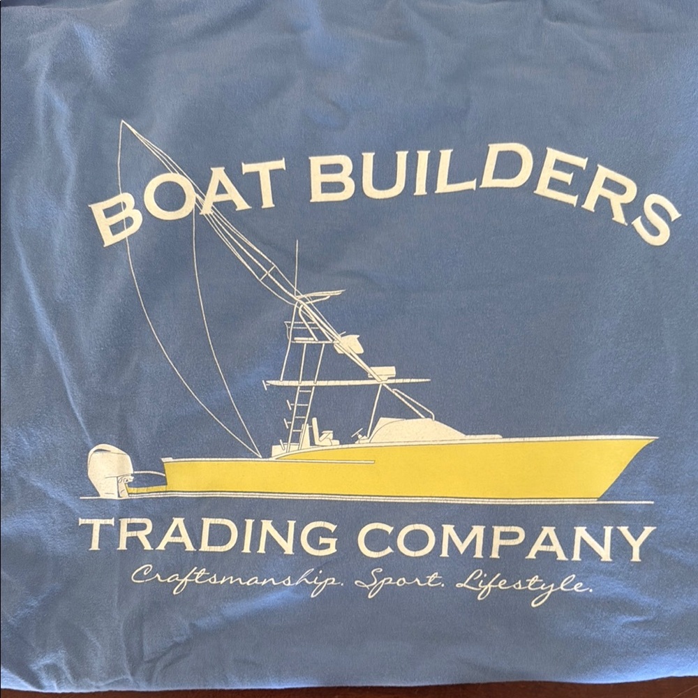 Boat Builders - Blue Short Sleeve Tee- EUC- XL